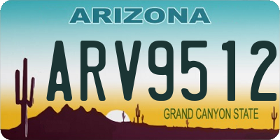 AZ license plate ARV9512