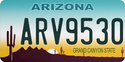 AZ license plate ARV9530