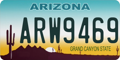 AZ license plate ARW9469