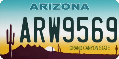 AZ license plate ARW9569