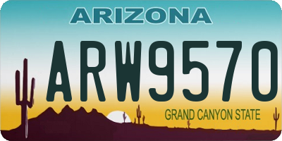 AZ license plate ARW9570