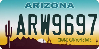 AZ license plate ARW9697