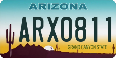AZ license plate ARX0811