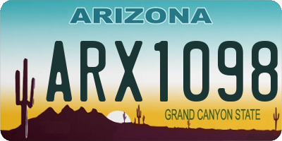 AZ license plate ARX1098