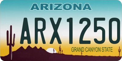 AZ license plate ARX1250