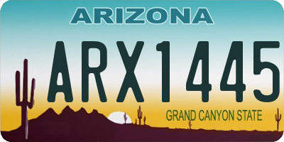 AZ license plate ARX1445
