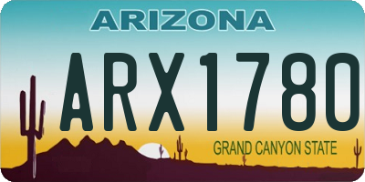 AZ license plate ARX1780