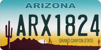 AZ license plate ARX1824