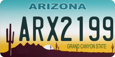 AZ license plate ARX2199