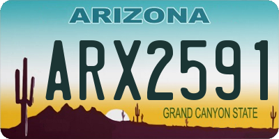 AZ license plate ARX2591