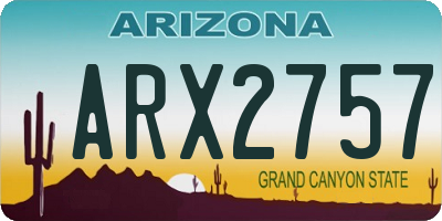 AZ license plate ARX2757