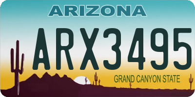 AZ license plate ARX3495