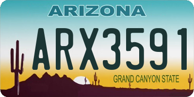AZ license plate ARX3591