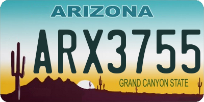 AZ license plate ARX3755