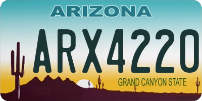 AZ license plate ARX4220