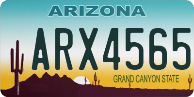 AZ license plate ARX4565