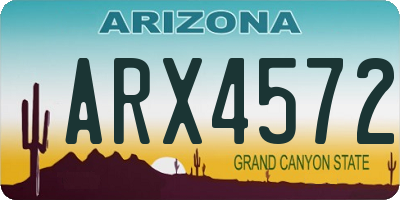 AZ license plate ARX4572