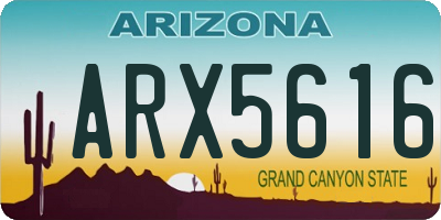 AZ license plate ARX5616