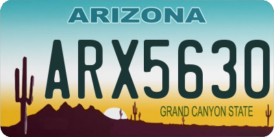AZ license plate ARX5630