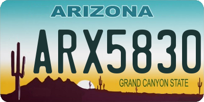 AZ license plate ARX5830