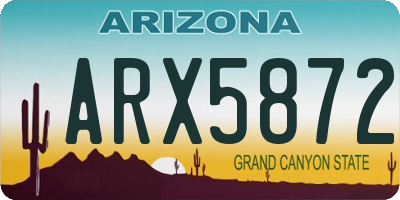 AZ license plate ARX5872