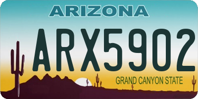 AZ license plate ARX5902