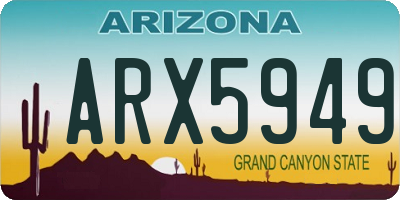 AZ license plate ARX5949