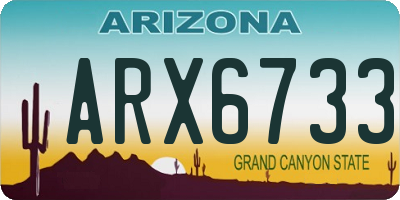 AZ license plate ARX6733