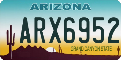 AZ license plate ARX6952