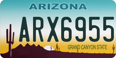 AZ license plate ARX6955
