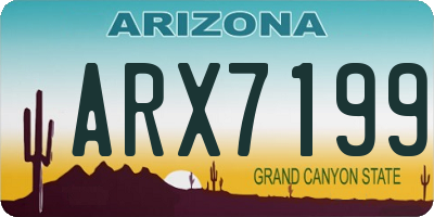 AZ license plate ARX7199