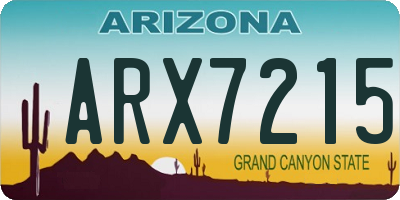 AZ license plate ARX7215