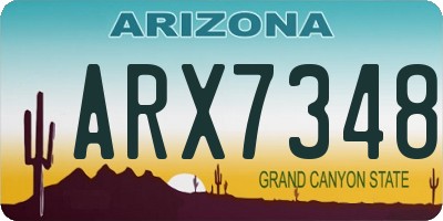 AZ license plate ARX7348