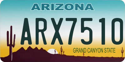 AZ license plate ARX7510