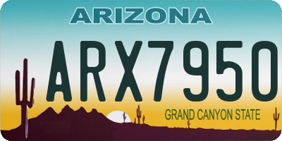AZ license plate ARX7950