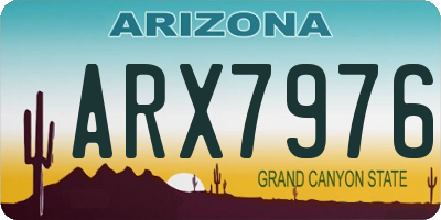 AZ license plate ARX7976