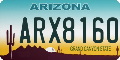 AZ license plate ARX8160