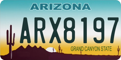 AZ license plate ARX8197