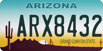 AZ license plate ARX8432