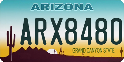 AZ license plate ARX8480