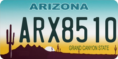 AZ license plate ARX8510