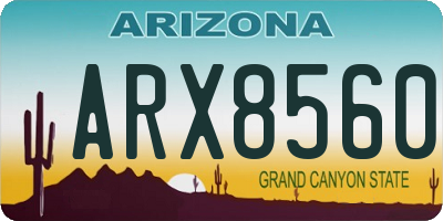 AZ license plate ARX8560