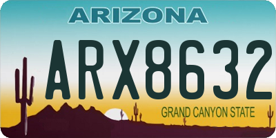 AZ license plate ARX8632