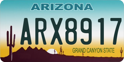 AZ license plate ARX8917