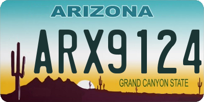 AZ license plate ARX9124