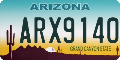 AZ license plate ARX9140