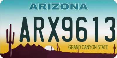 AZ license plate ARX9613