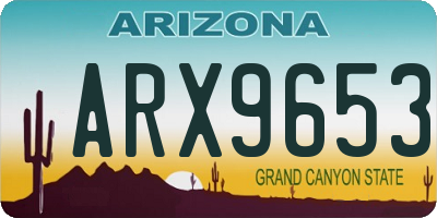 AZ license plate ARX9653