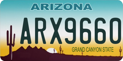 AZ license plate ARX9660