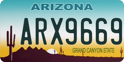 AZ license plate ARX9669